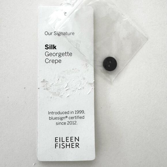 Eileen Fisher Silk Georgette Crepe High Neck Dress Sleeveless in Black L NWT - Picture 10 of 11